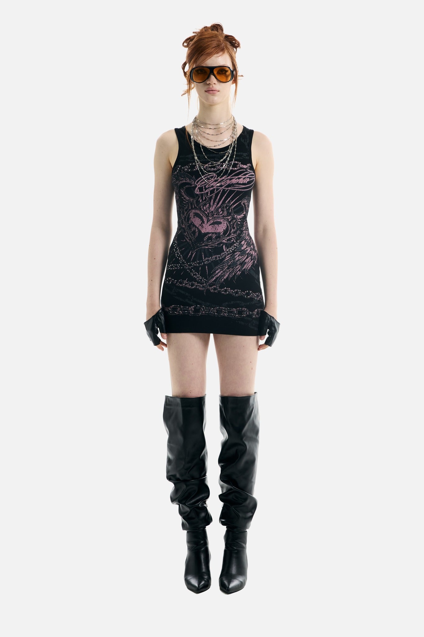 Rhinestone Chains Dress - ecom
