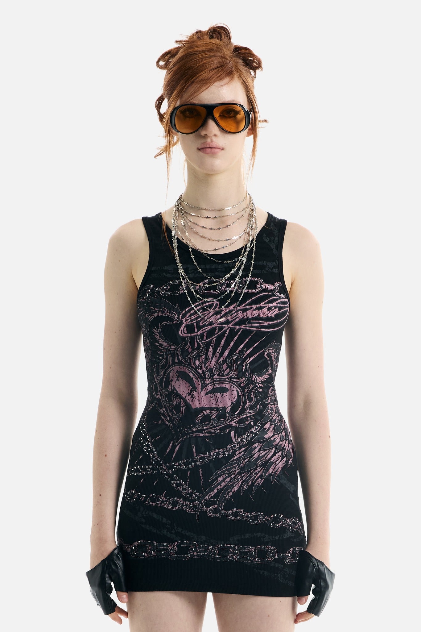 Rhinestone Chains Dress - ecom