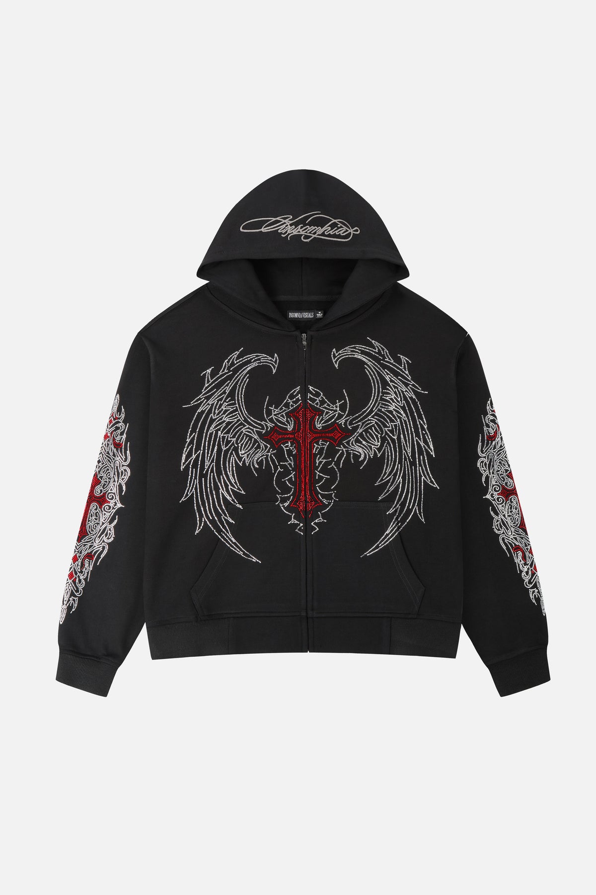 Red Cross Zip Up Hoodie
