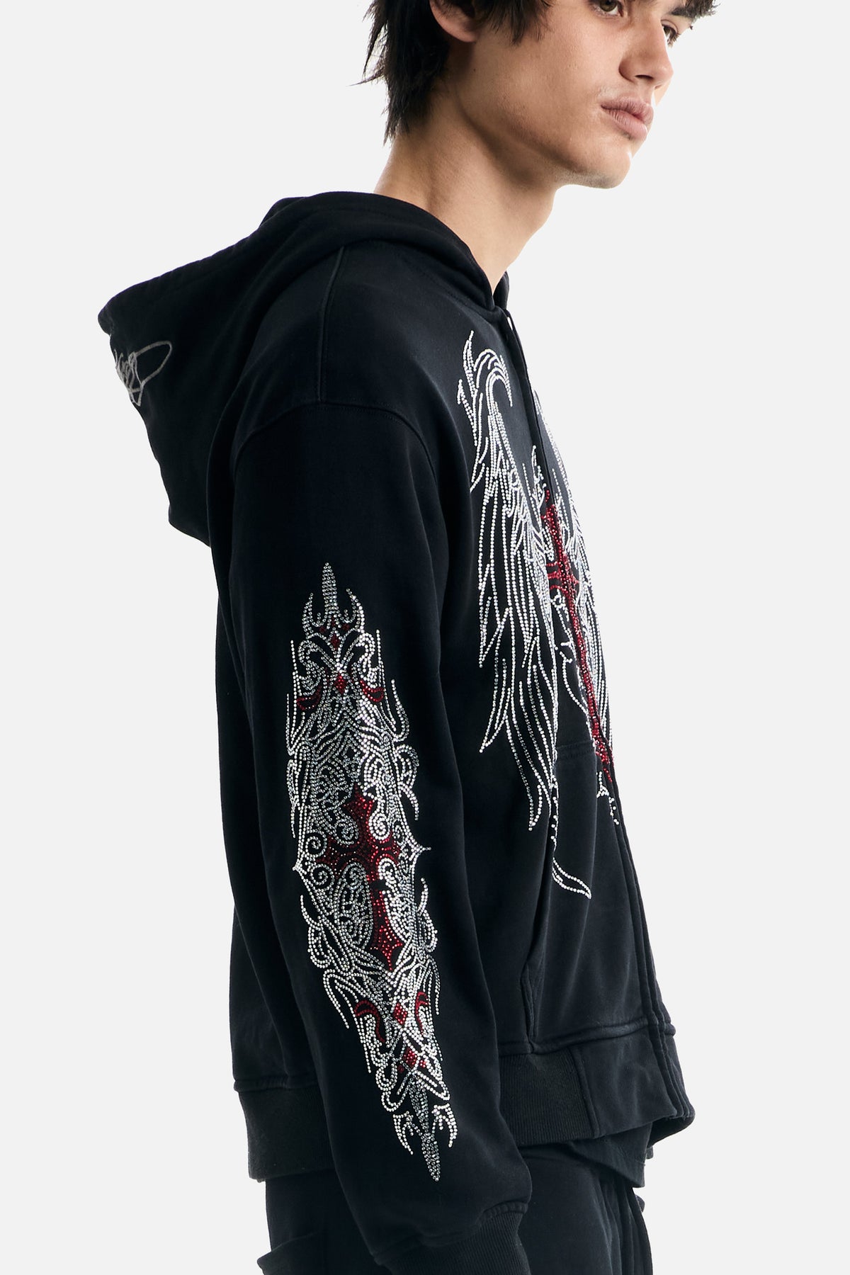 Red Cross Zip Up Hoodie