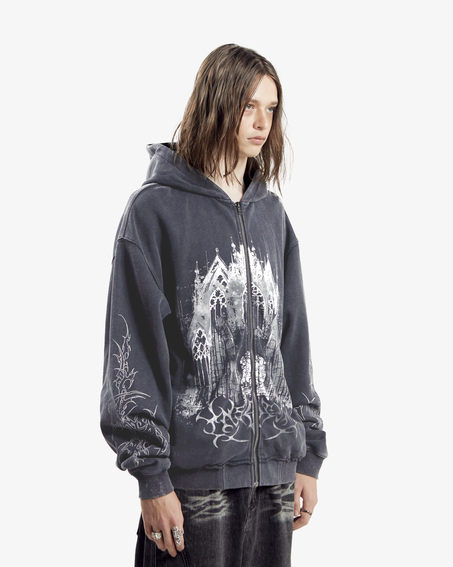 Black Cathedral V2 Zip Hoodie