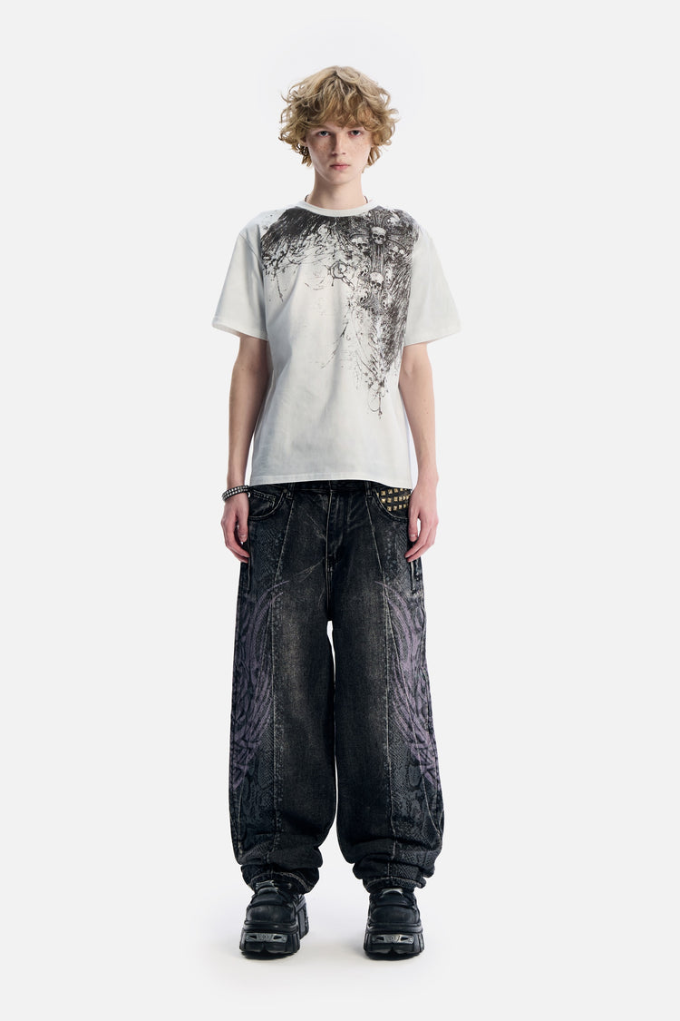 Snakeskin Tribal Destroyer Denim