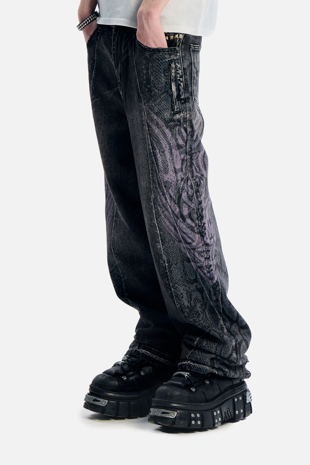 Snakeskin Tribal Destroyer Denim