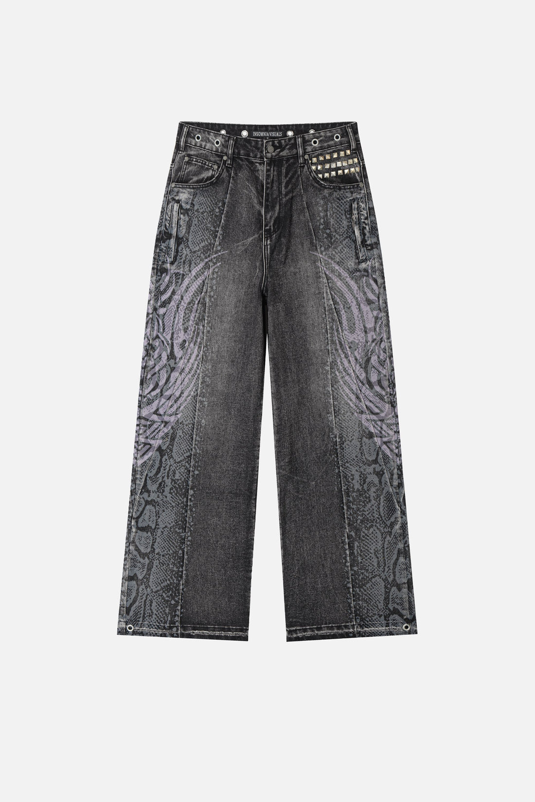 Snakeskin Tribal Destroyer Denim - Front