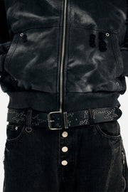 Stars Leather Belt