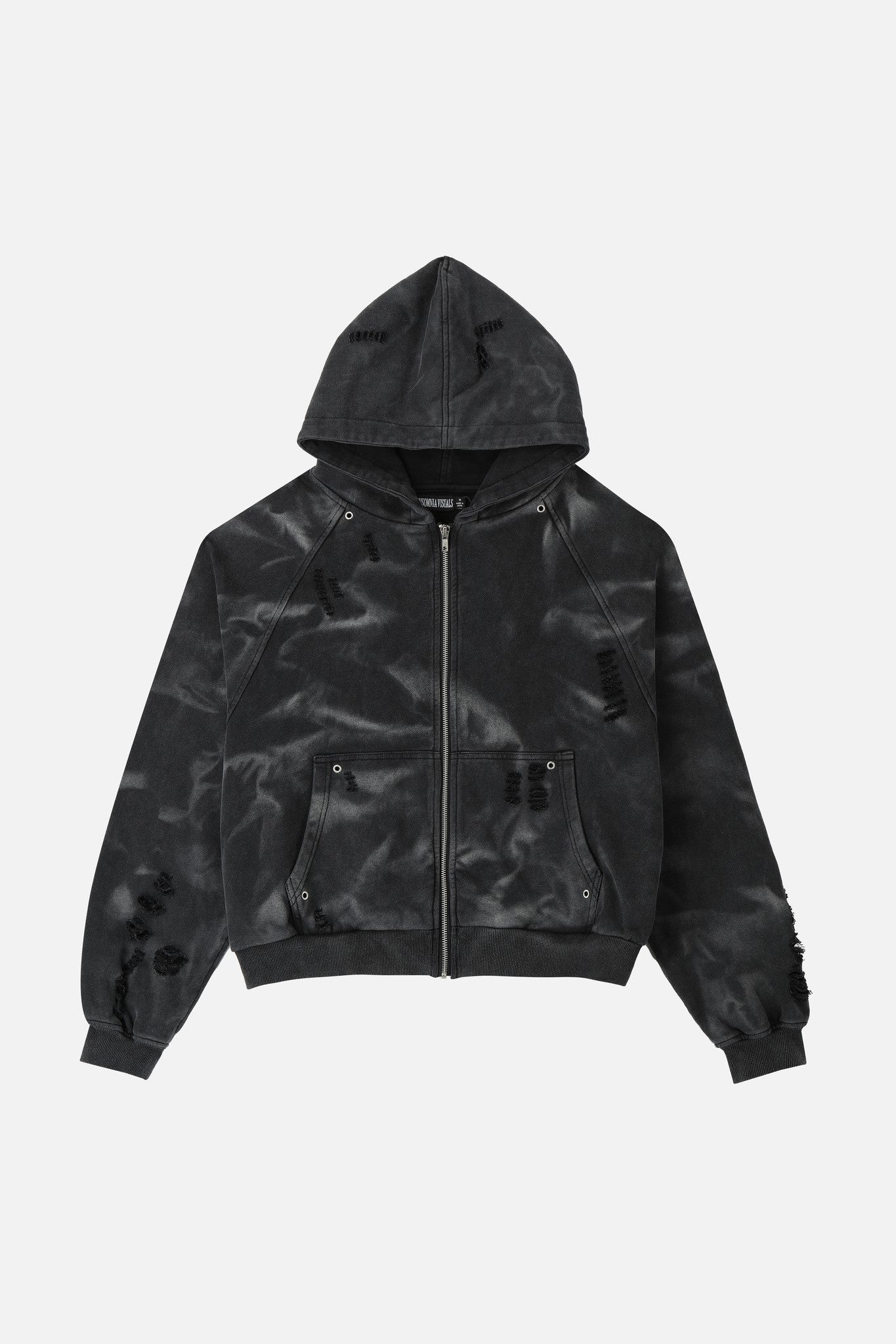 Studded Raglan Zip Up Hoodie – INSOMNIA VISUALS