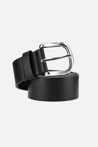 Tear Belt — coiled product shot with silver buckle