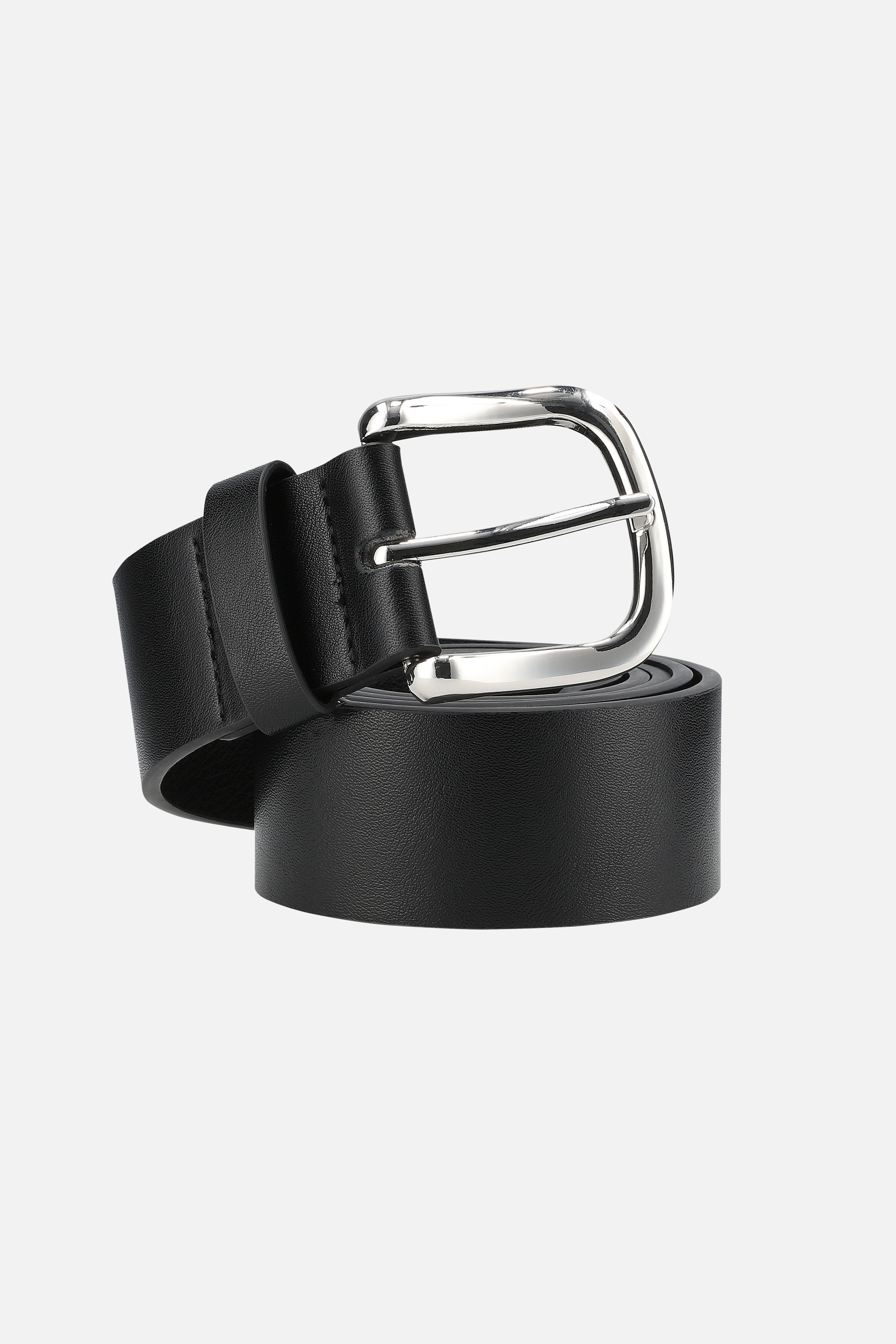 Tear Belt — coiled product shot with silver buckle