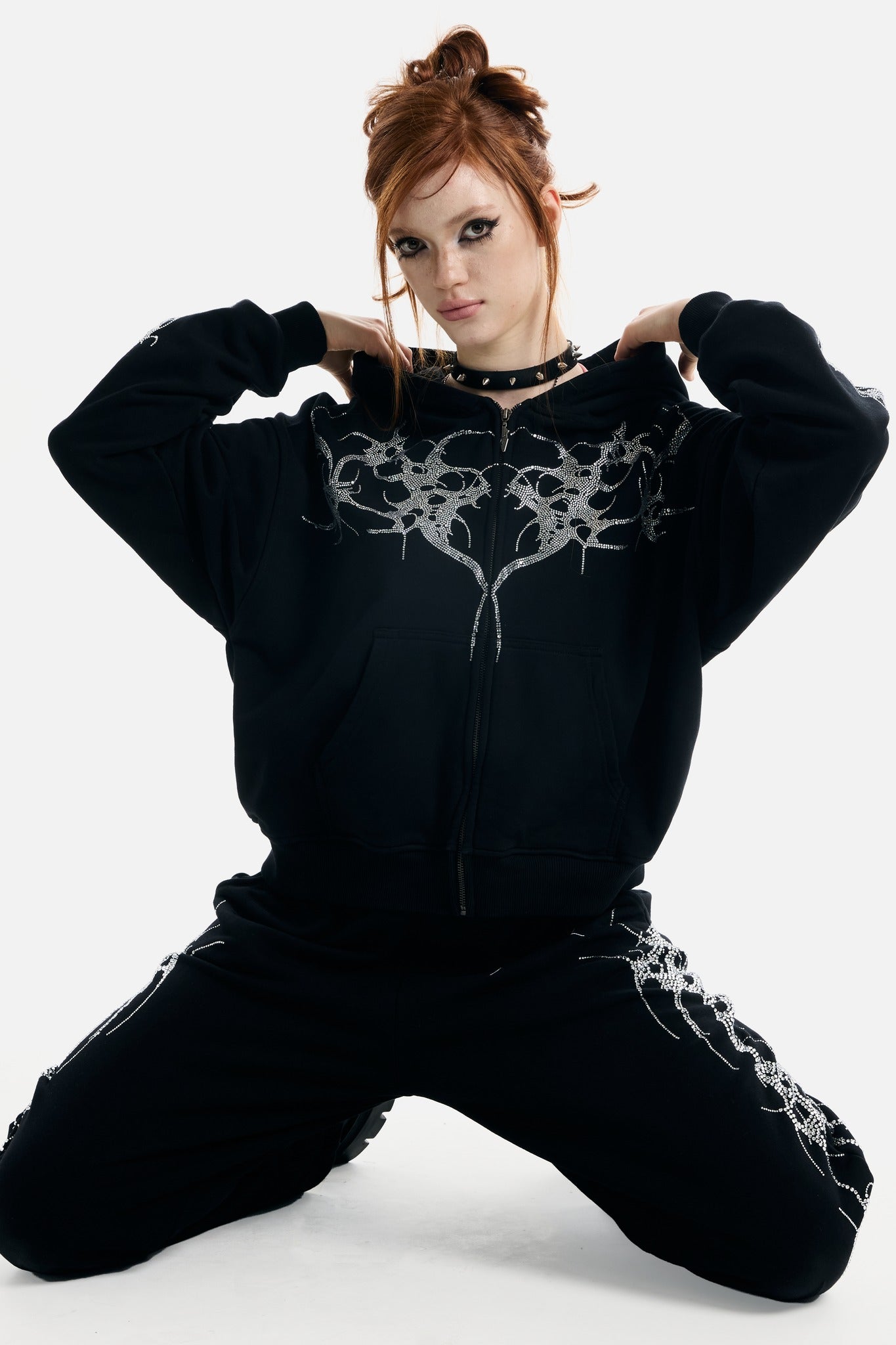Thorns Rhinestone Hoodie - ecom