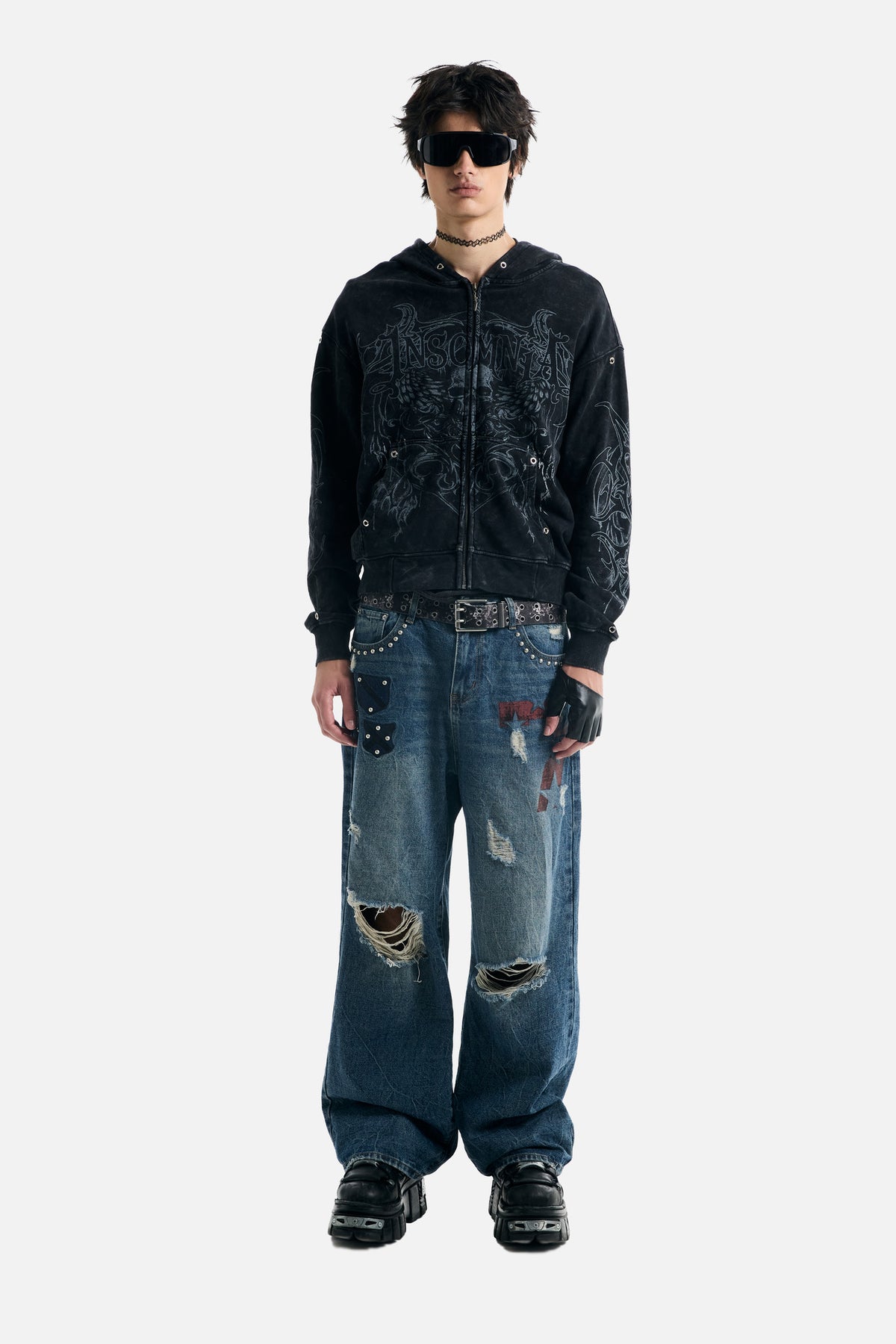 TRIBAL ZIP UP HOODIE