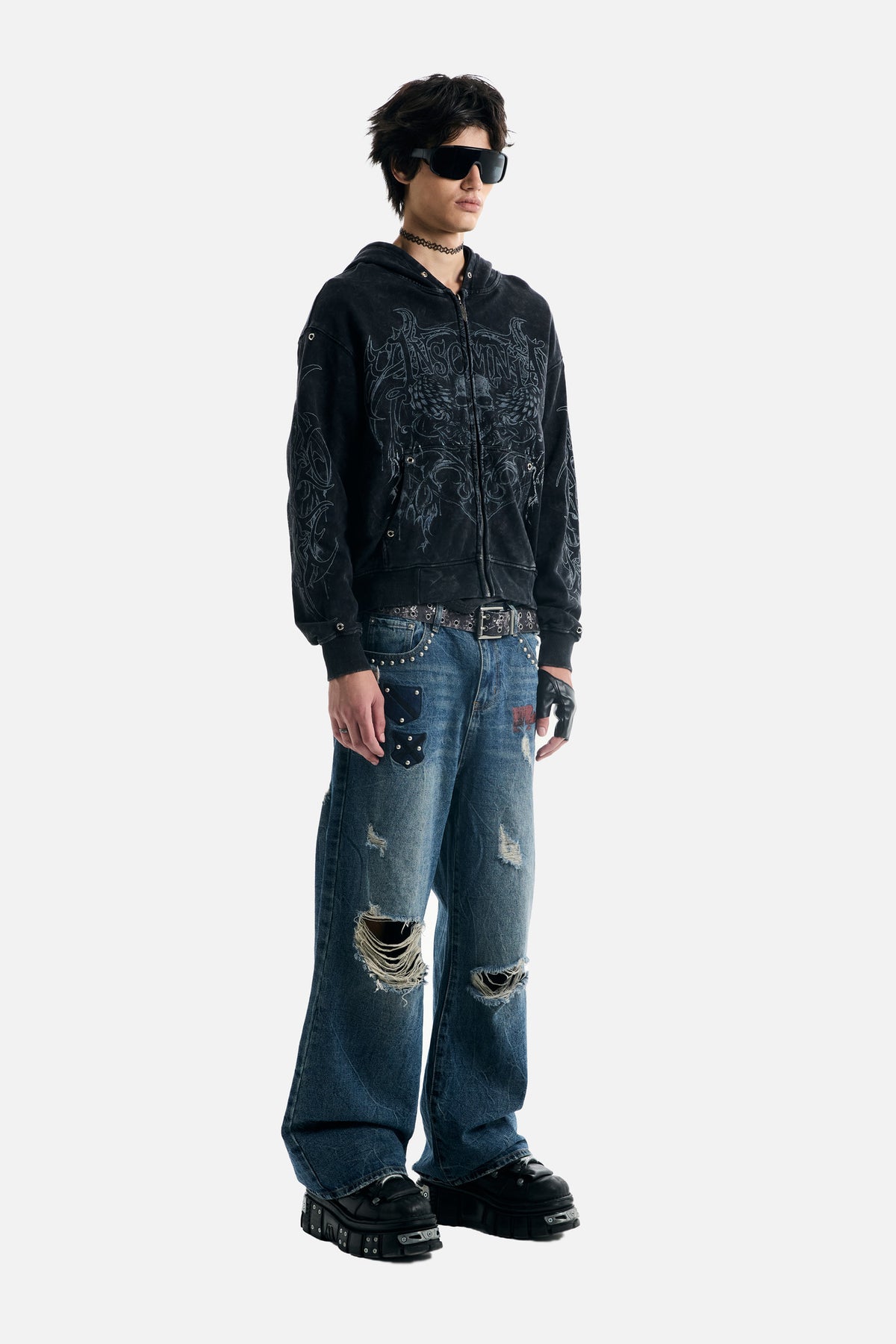 TRIBAL ZIP UP HOODIE