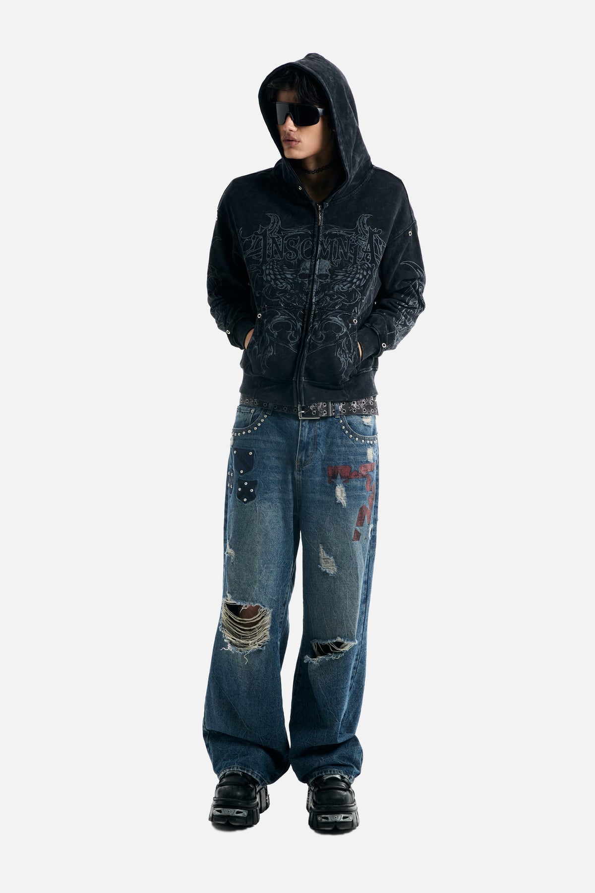 TRIBAL ZIP UP HOODIE