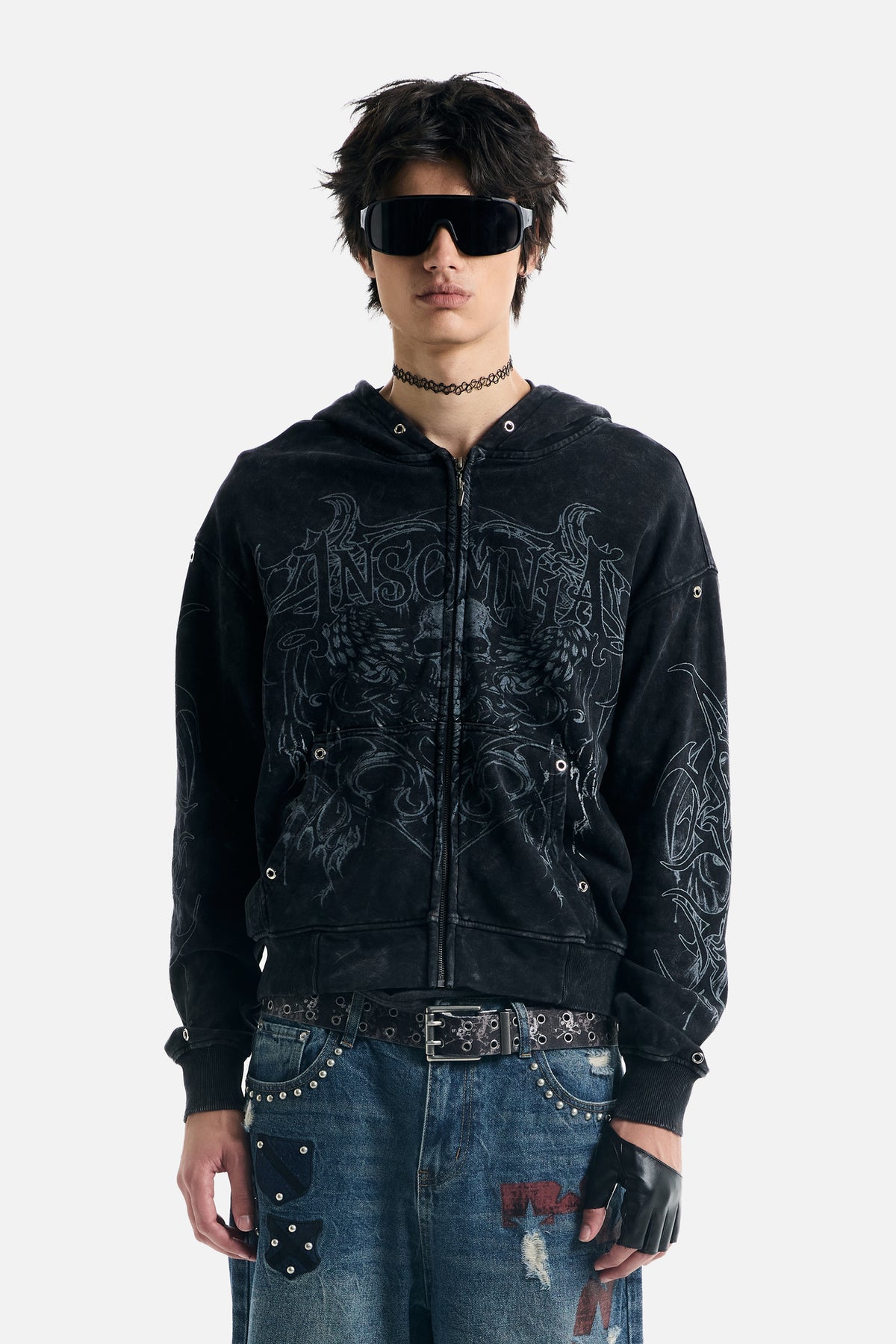 TRIBAL ZIP UP HOODIE