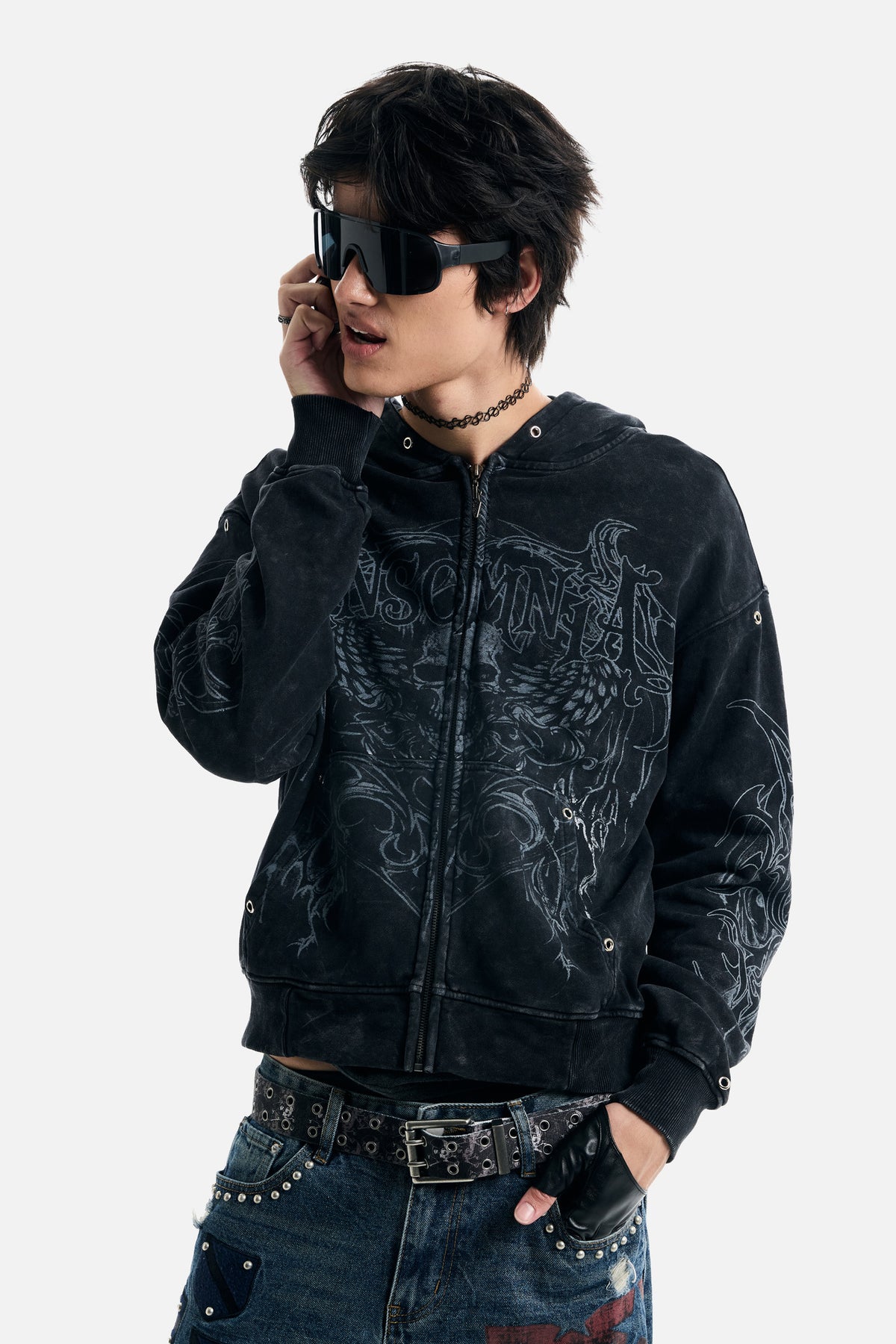 TRIBAL ZIP UP HOODIE