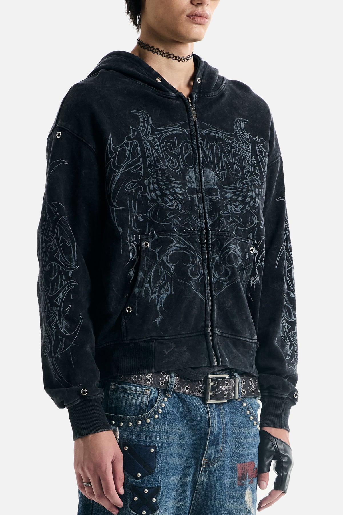 TRIBAL ZIP UP HOODIE