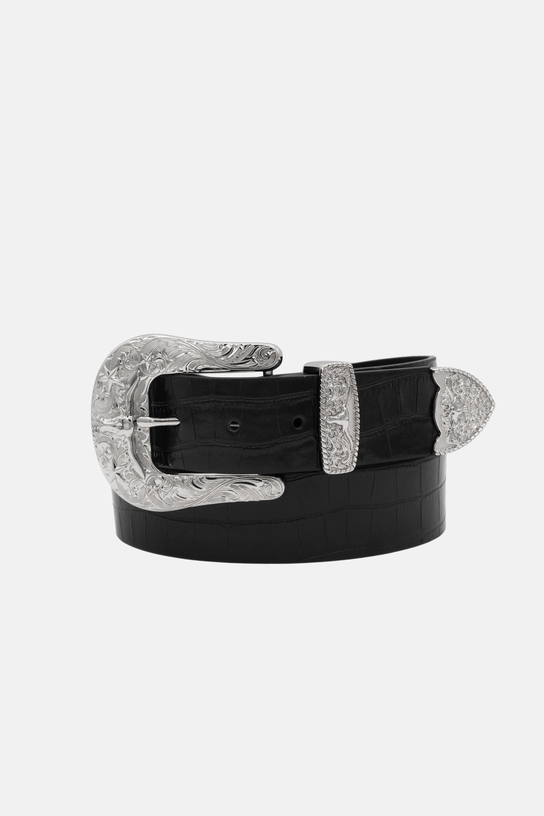 Midnight Croc Belt