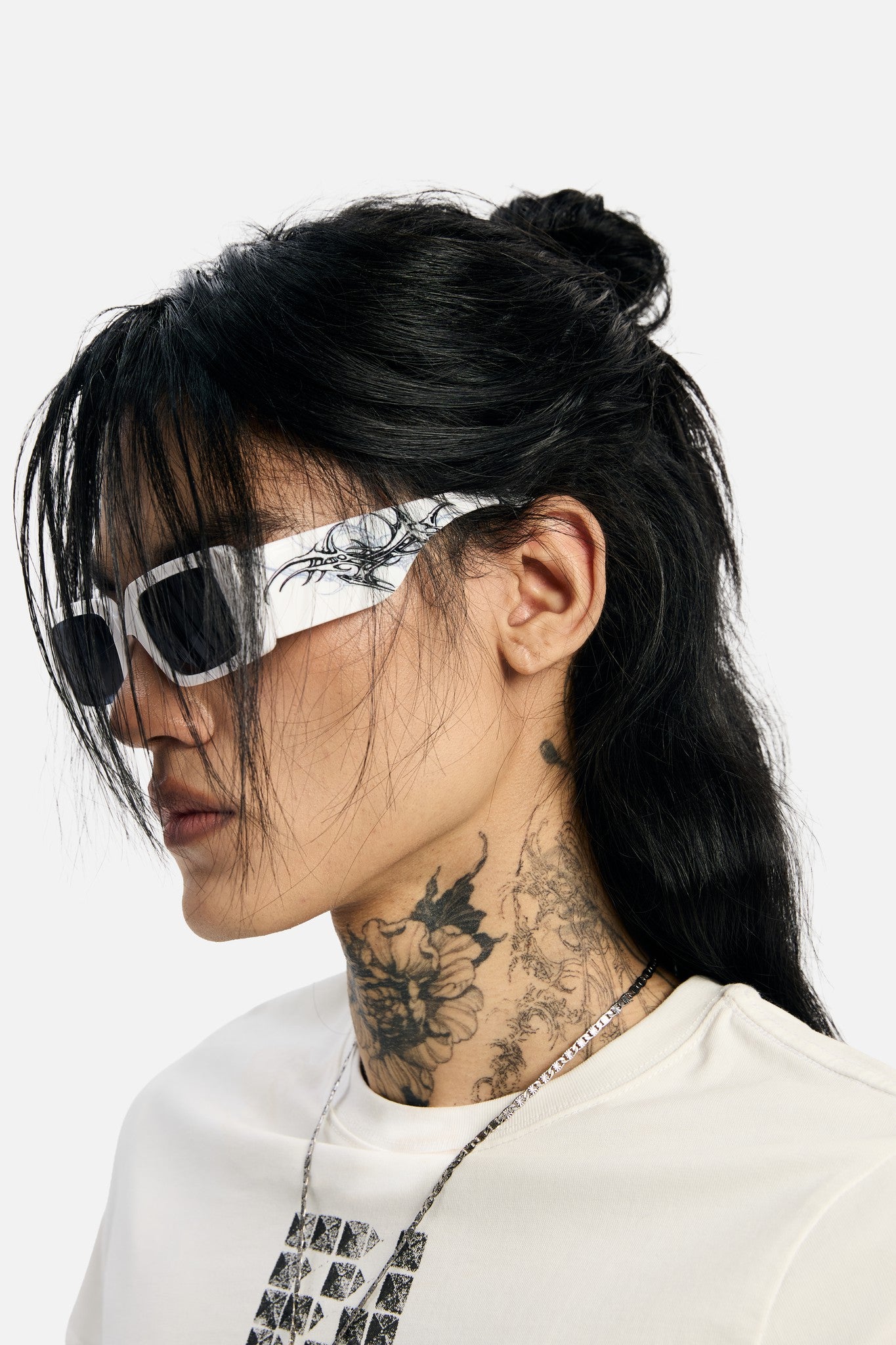 White Thorns Metal Sunglasses