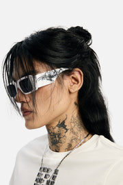 White Thorns Metal Sunglasses