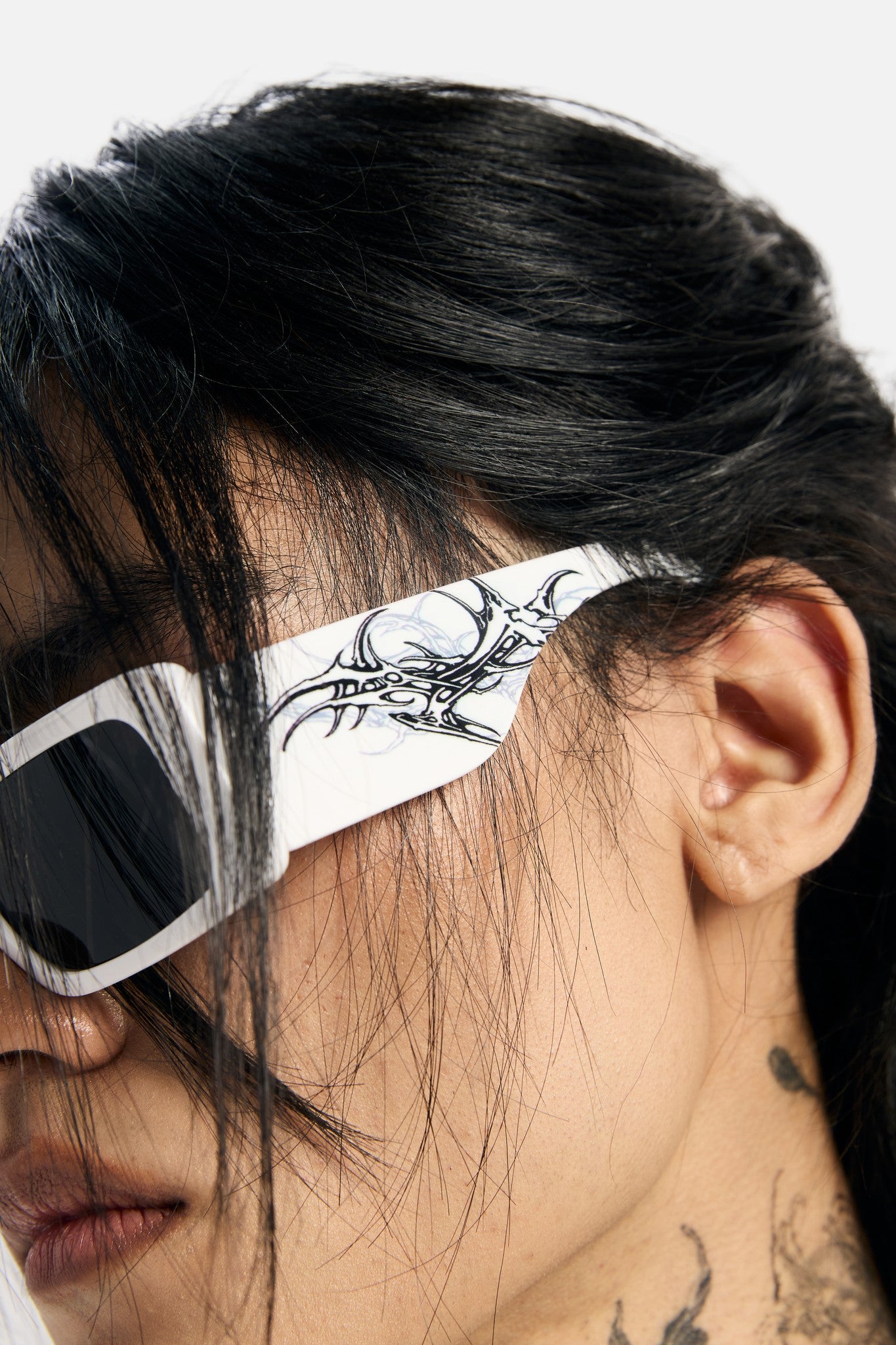 White Thorns Metal Sunglasses
